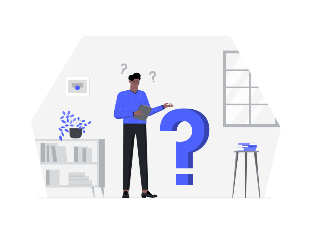 illustrazione di un uomo che si pone un quesito fare ricorso scuola ricorsi