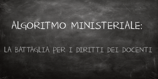 scuola ricorsi - Algoritmo ministeriale e diritti dei docenti